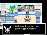 Toriel en la tienda de Sans.