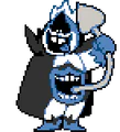 Ríendose.