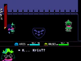 Kris abrazando a Ralsei.