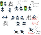 Algunos artes conceptuales de Lancer presentados en el Stream por el 6to aniversario de Undertale.