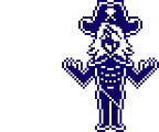 Rouxls vestido de pirata cuando empieza la batalla.